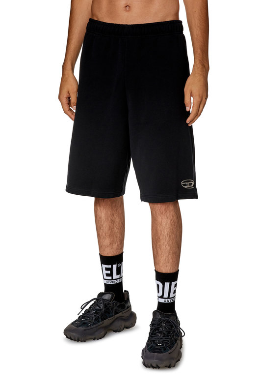 Sweat shorts with injection molded logo