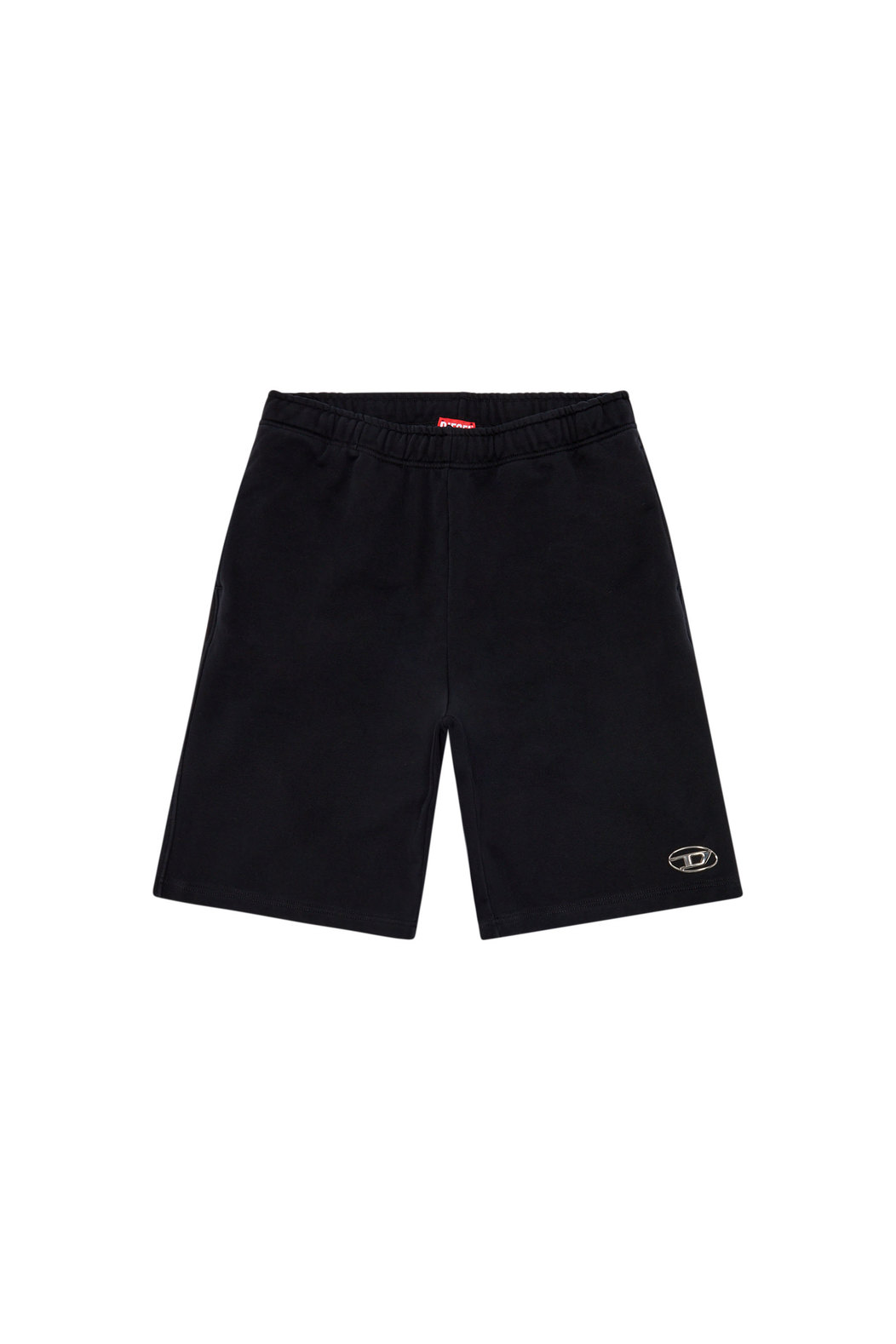 Sweat shorts with injection molded logo