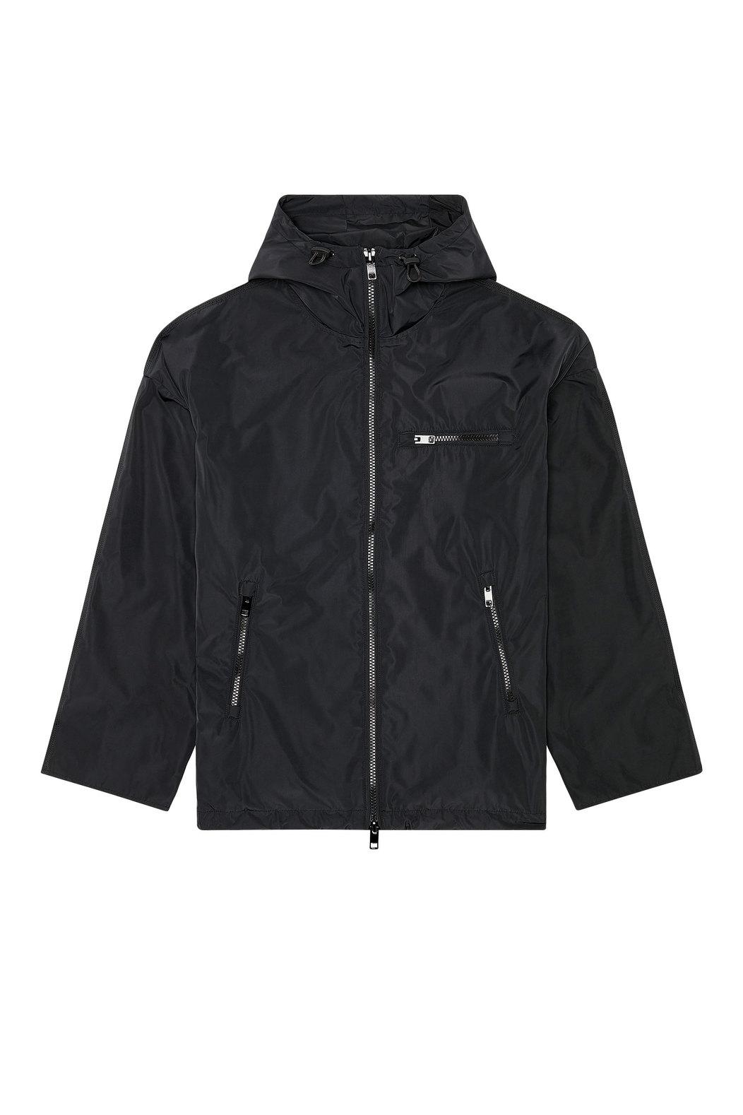 Nylon jacket with piped oval D logo