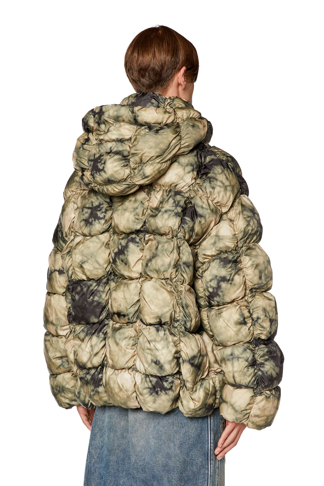 Smocked padded ripstop jacket