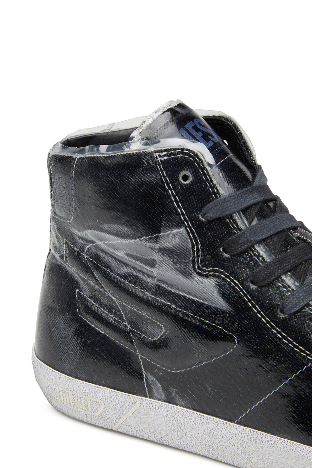 S-Leroji Mid - High-top canvas sneakers with TPU overlay