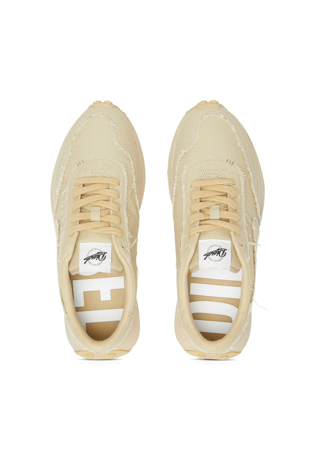 S-Racer Lc - Canvas sneakers with frayed edges