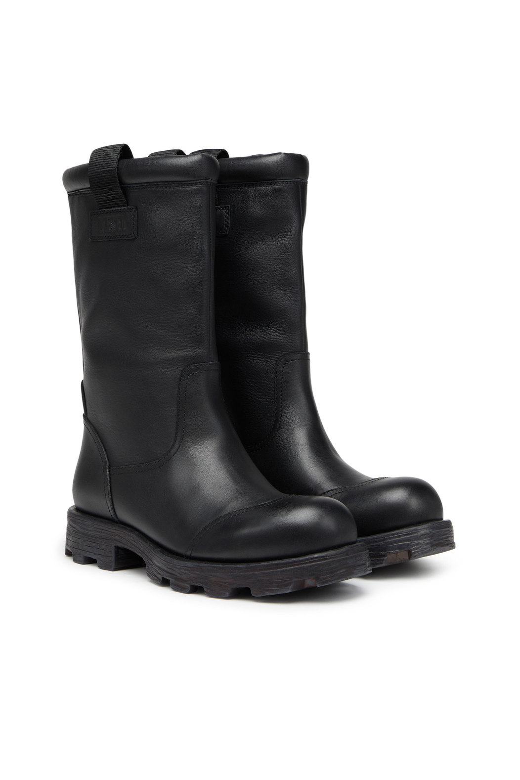 D-Hammer HB - Leather boots with logo patch