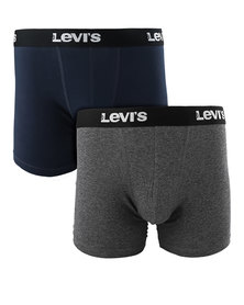 Logo Solid Boxer Briefs (2 Pack)