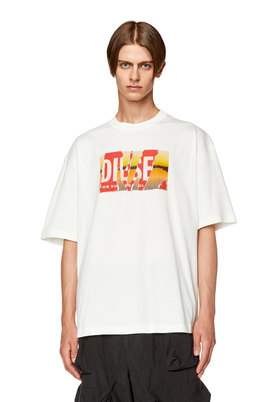 T-shirt with peel-off logo | Diesel