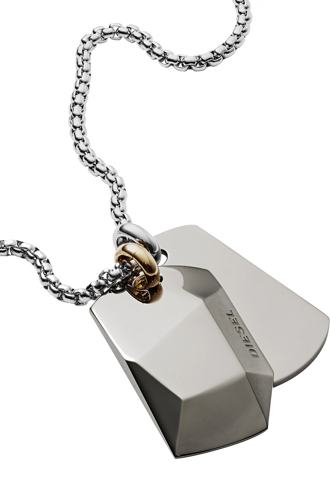 Stainless steel double dog tag necklace
