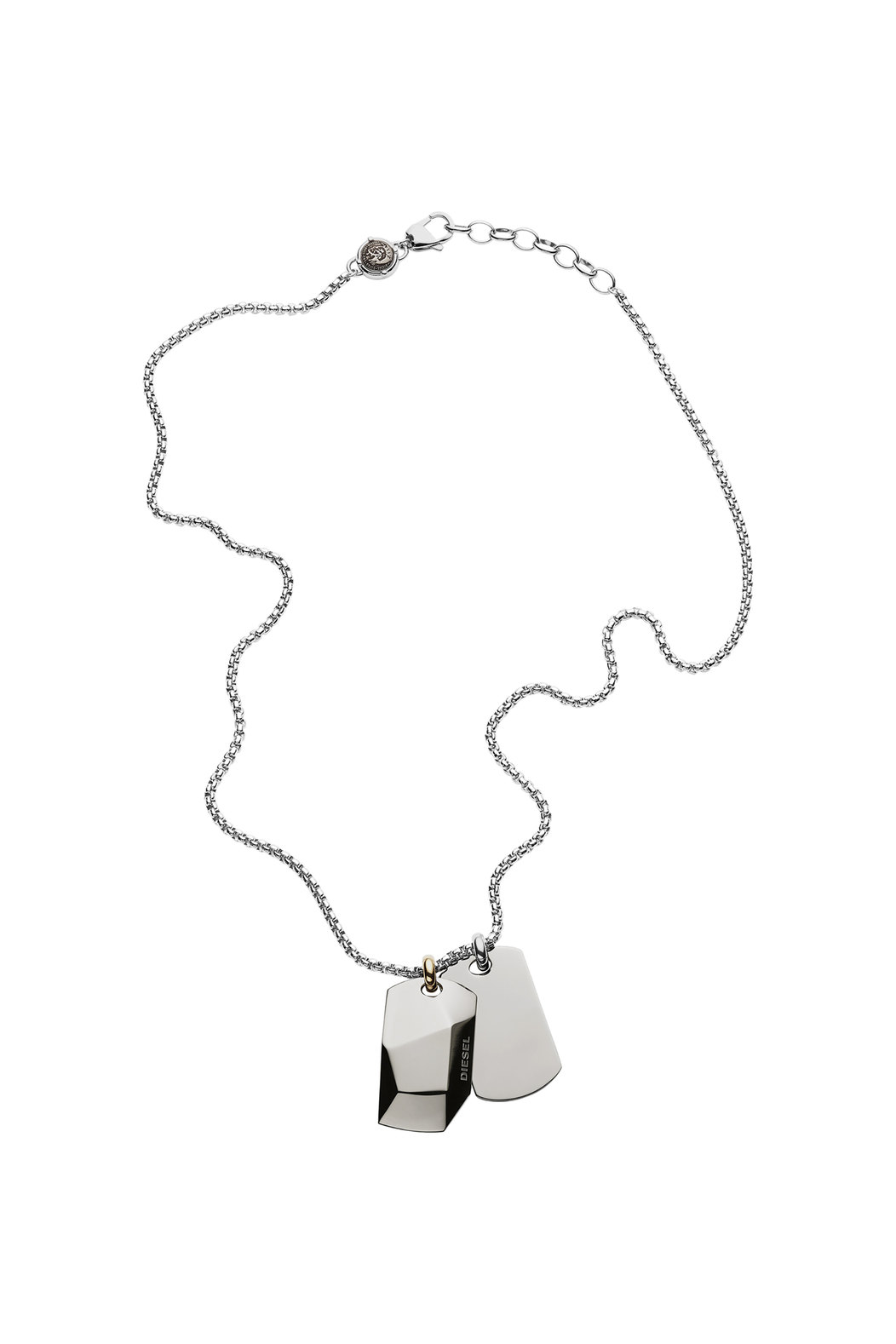 Stainless steel double dog tag necklace