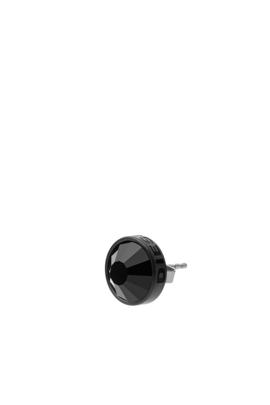 Black stainless steel single single stud earring