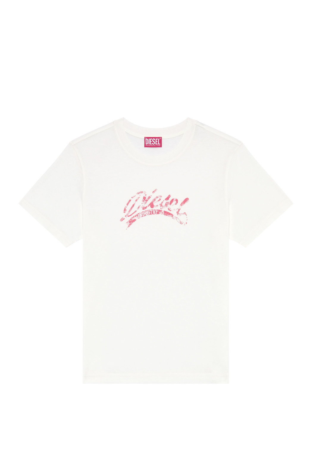 T-shirt with destroyed logo print