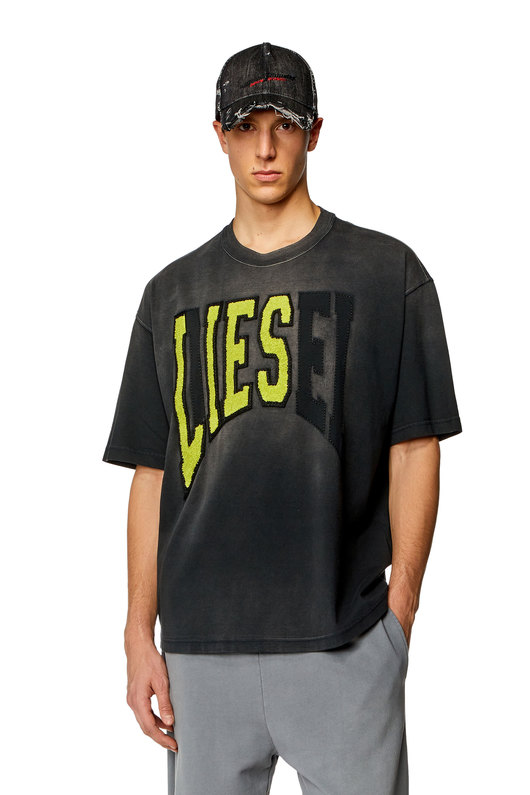 Oversized T-shirt with Diesel Lies logo