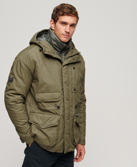 Hooded Cotton Lined Deck Jacket