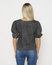 Women's Solid Charcoal Grey Round Neck Top