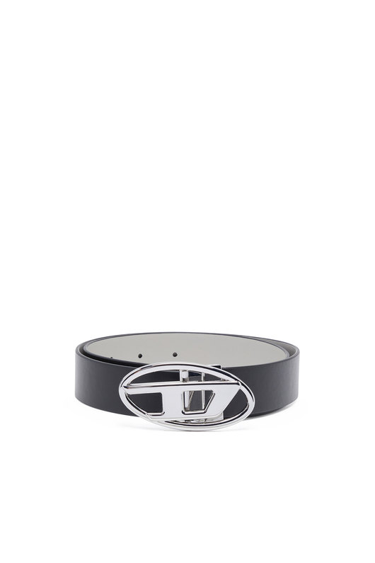 Reversible leather belt with Oval D buckle