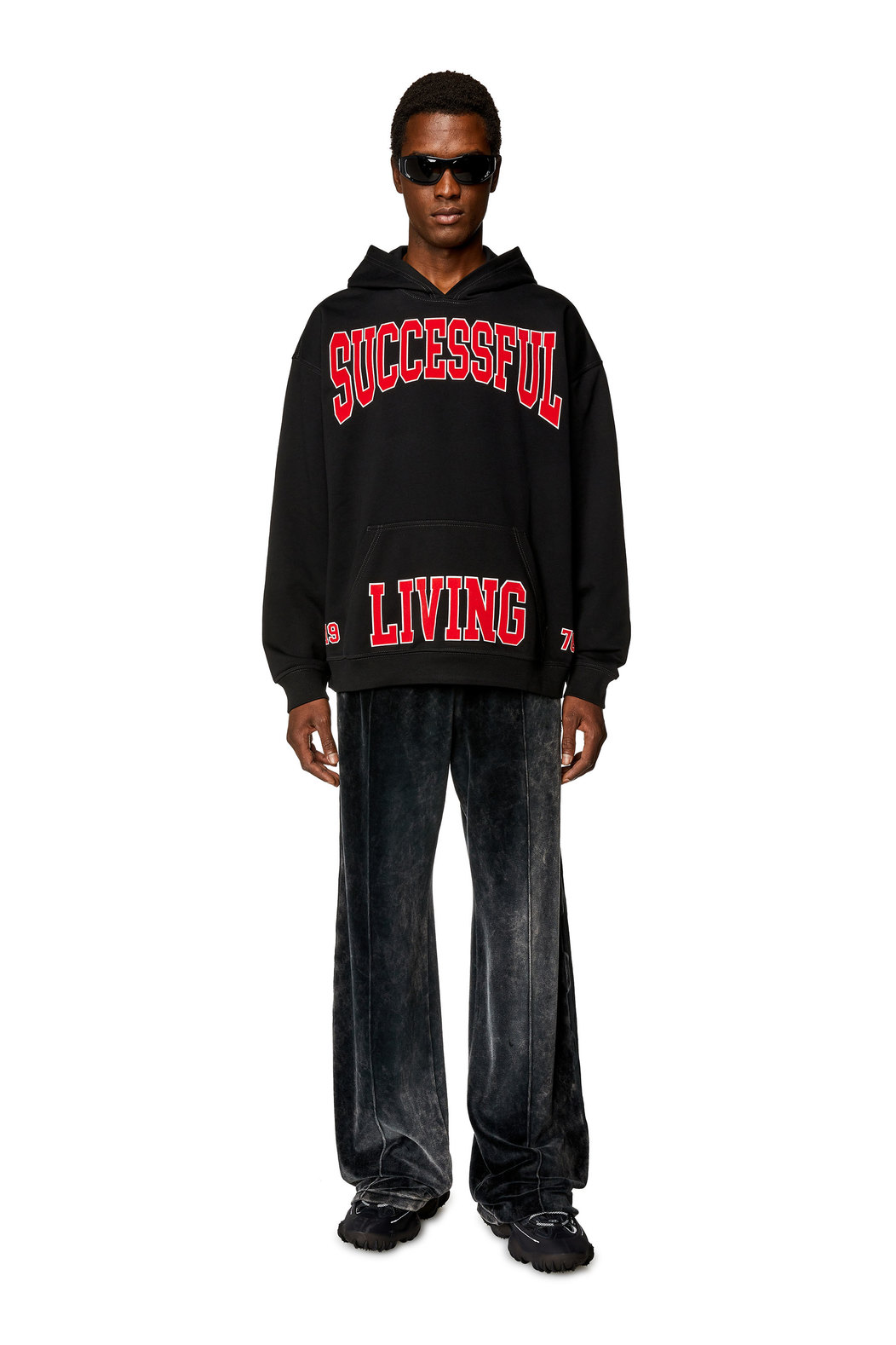 Hoodie with college prints