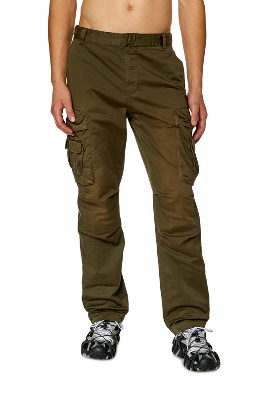 Faded cargo pants in stretch cotton