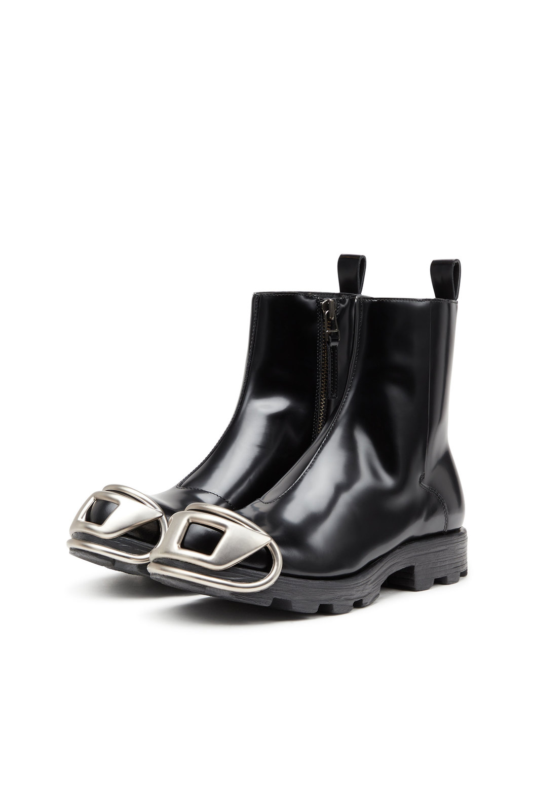 D-Hammer Bt Zip D - Leather Chelsea boots with Oval D toe caps