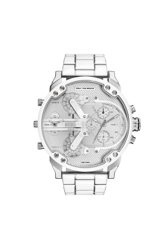Diesel Mr. Daddy 2.0 Chronograph White and Stainless Steel Watch