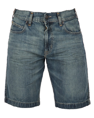 Lee Cut Back Regular Fit Denim Shorts Blue | Zando