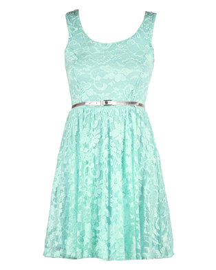 Linx Lace Skater Dress Mint Green | Zando