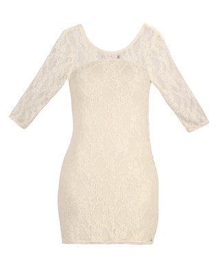 Mint Lace Bodycon Dress White | Zando