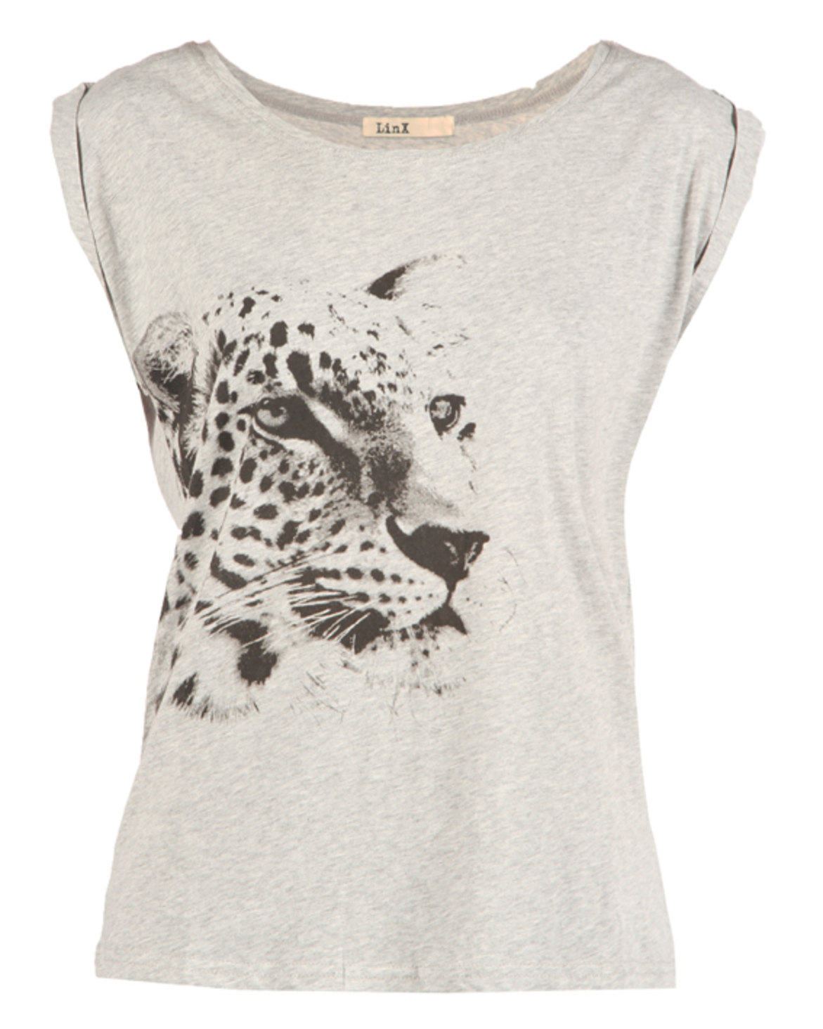 Linx Sleeveless Leopard Print Top Grey | Zando