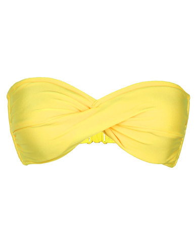 Seafolly Shimmer Twist Bandeau Bikini Top Yellow | Zando