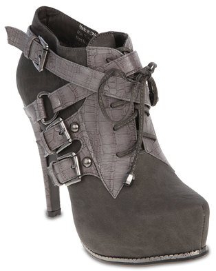 Fiebiger Shoes Madame Divine Lace-Up Ankle Boots Grey | Zando