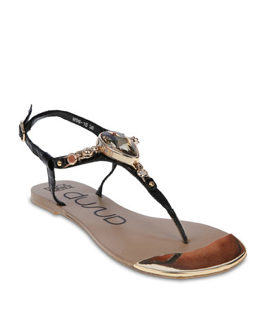 Errol Arendz Wanda Flat Sandals Black | Zando