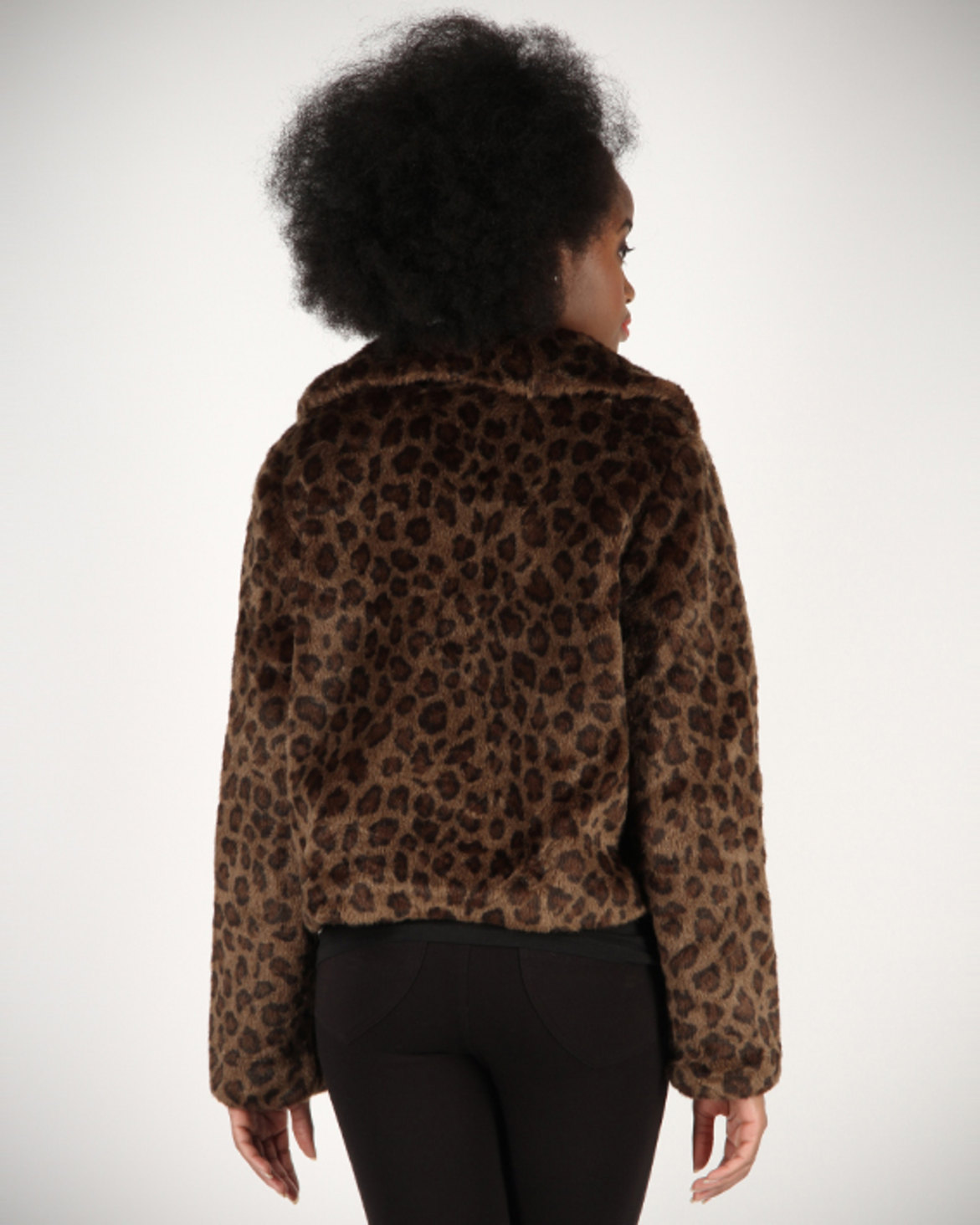 Folia Short Faux Fur Coat Brown | Zando