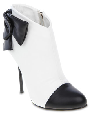 Utopia Two-Tone Ankle Boots White Black | Zando