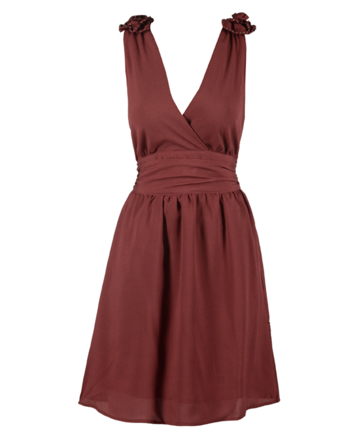 G Couture Chiffon Flower Dress Burgundy | Zando