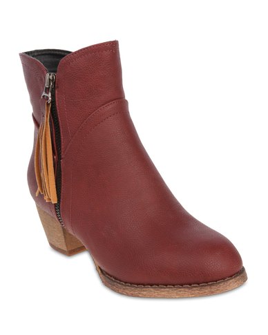 Rage Ankle Boots Red | Zando