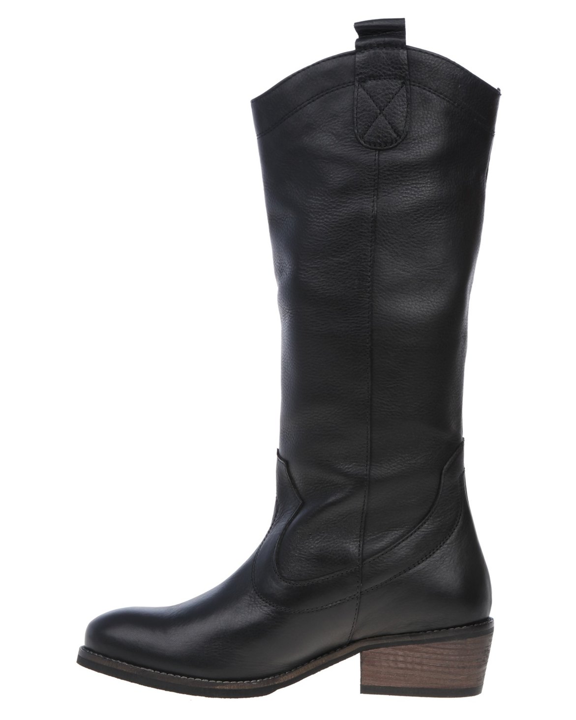 Bronx Women Leather Shona Mid-Calf Boots Black | Zando