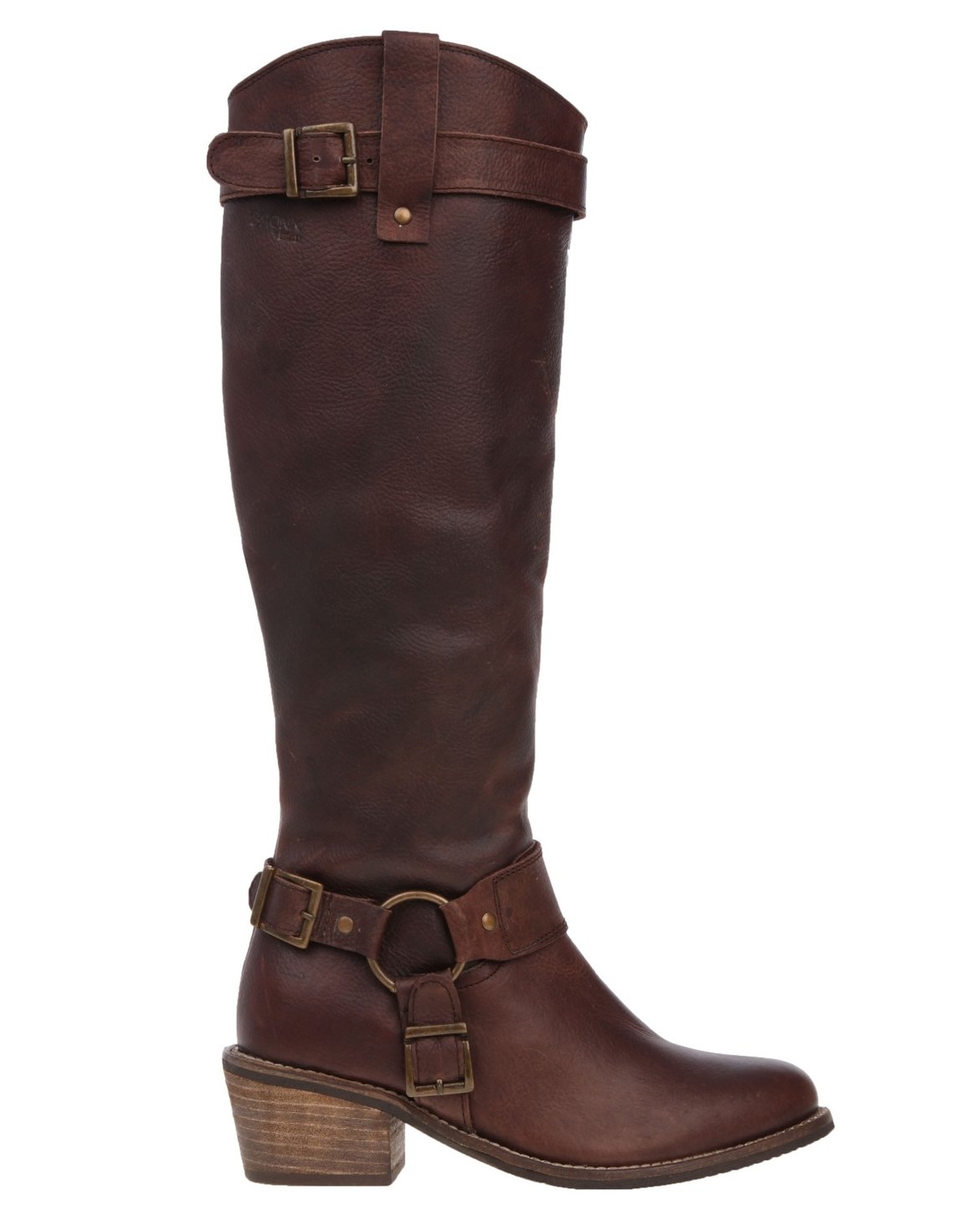 Bronx Women Leather Ricky Knee-High Boots Brown | Zando