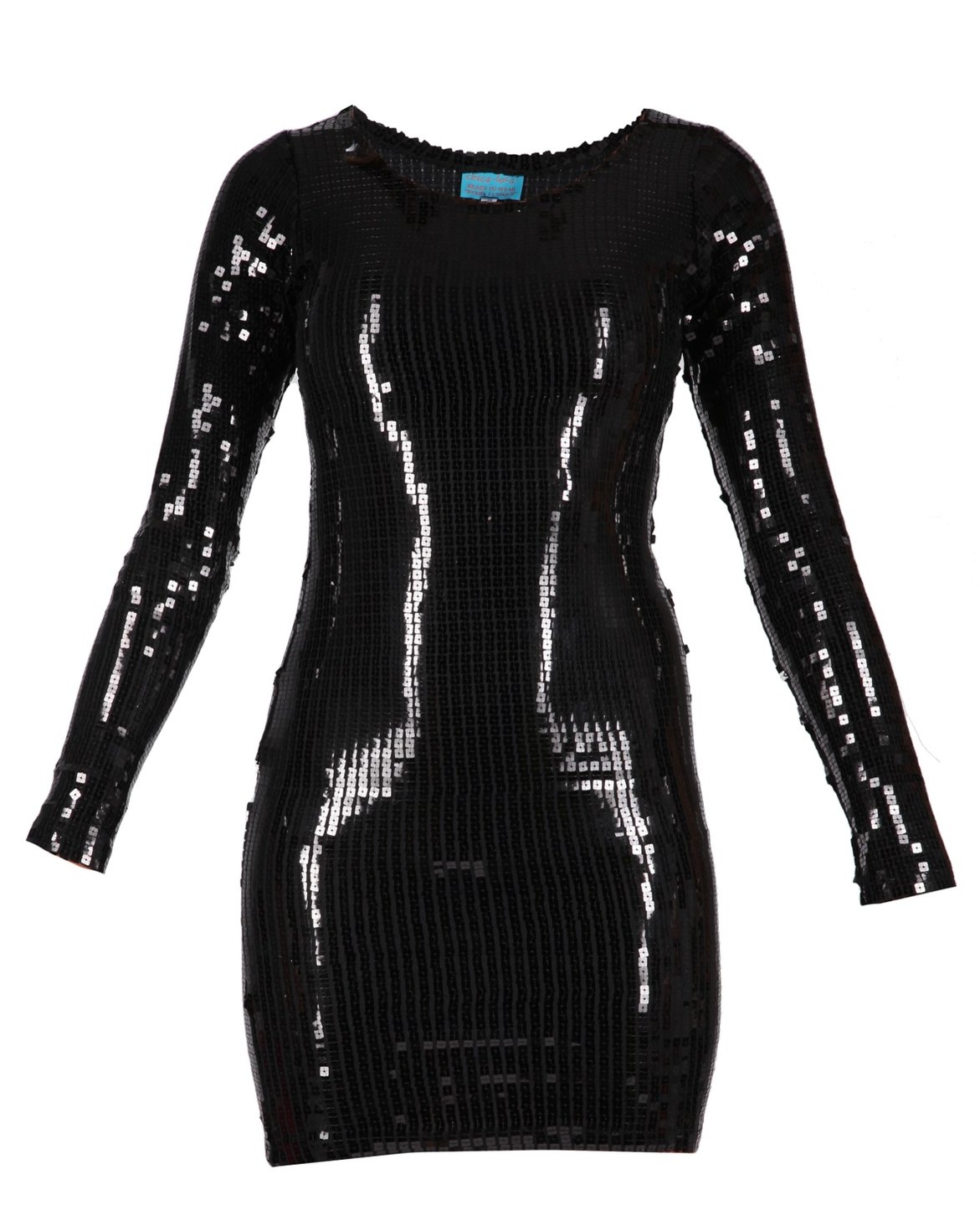 Chica-Loca Fitted Sequins Dress Black | Zando