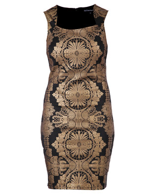 G Couture Paste Dress Black & Gold | Zando