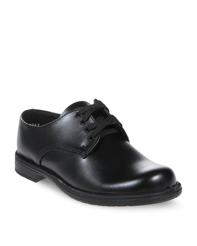 Buccaneer Classic Lace-Up School Shoes Black | Zando