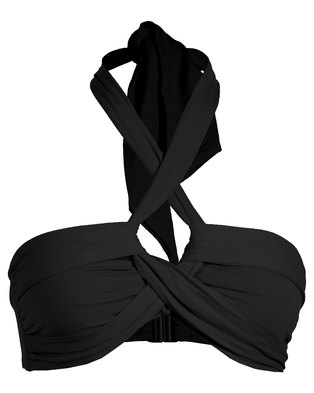 Seafolly Goddess Bandeau Bikini Top Black | Zando