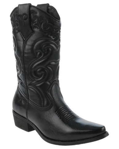 Bronx Women Westee Cowboy Boots Black | Zando