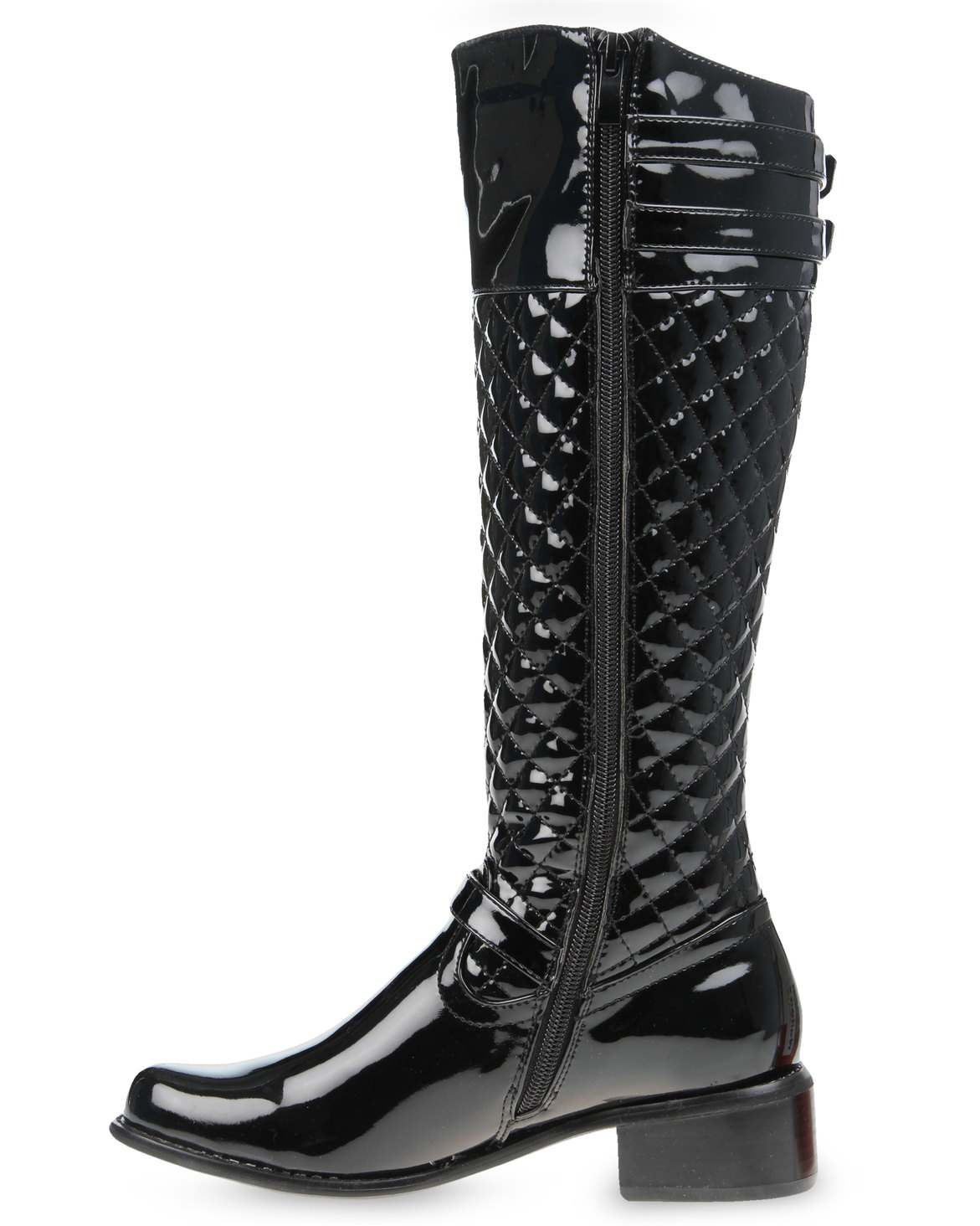 Pierre Cardin Quilted Riding Boots Black Patent | Zando