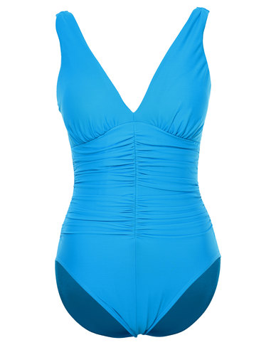 Miraclesuit Sonatina V-Front Scoop Back with Ruched Middle Shaping ...