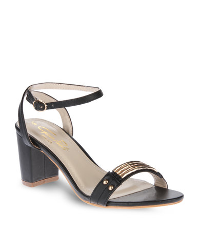 Gino Paoli Mid Heel Sandals Black | Zando