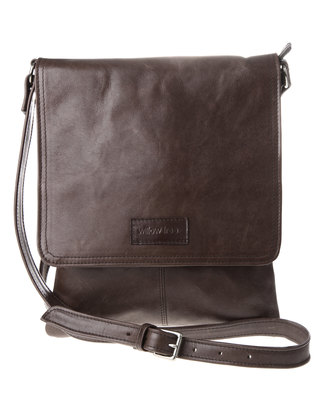 Willow Tree Leather Flap Over Cross Body Bag Brown | Zando