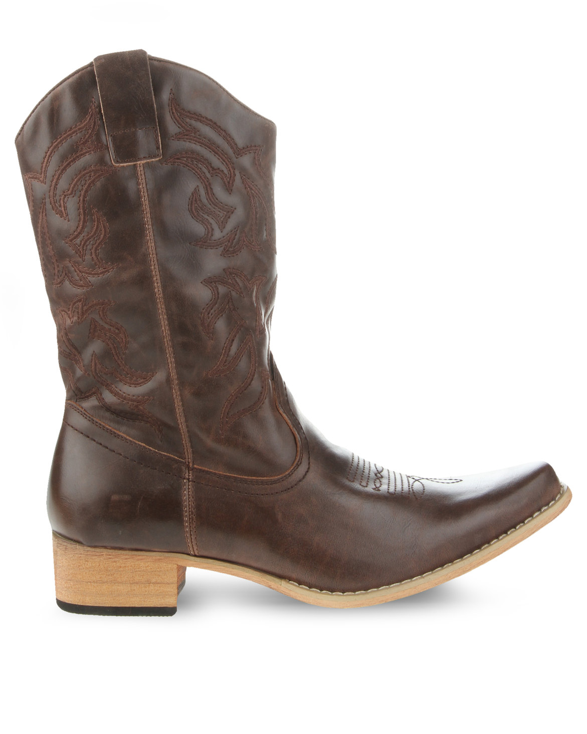 Jordan Leather Cowboy Boots Brown | Zando