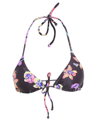 Roxy Spring Fling Tiki Triangle Slider Bikini Top Multi | Zando