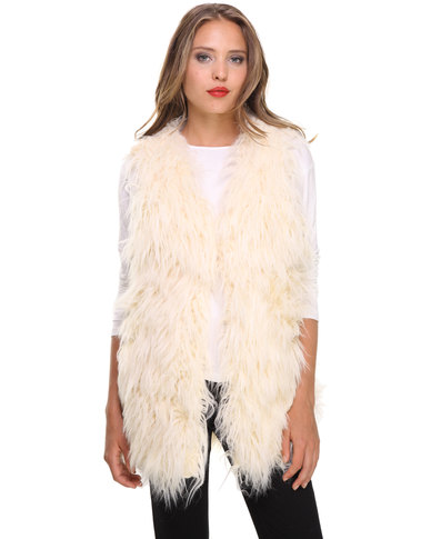 Realty Fur Gilet Cream | Zando