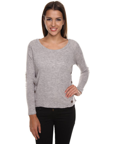 Utopia Souchy Knit Pullover Sweater Grey | Zando
