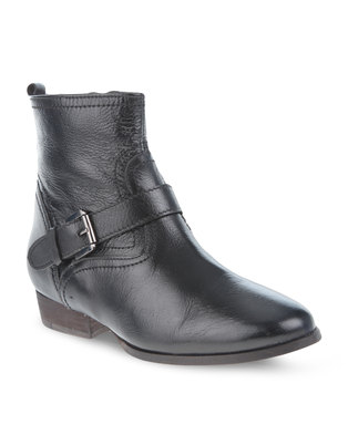 Daniella Michelle Freya Sheep Leather Boots Black