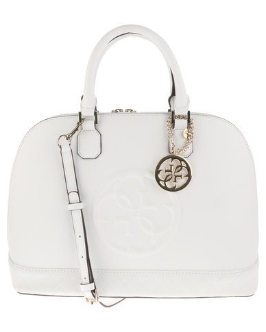 Guess Korry Dome Satchel White