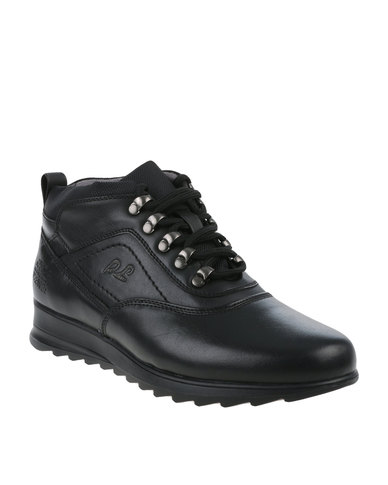 Paul of London Casual Lace Up Ankle Boot Black